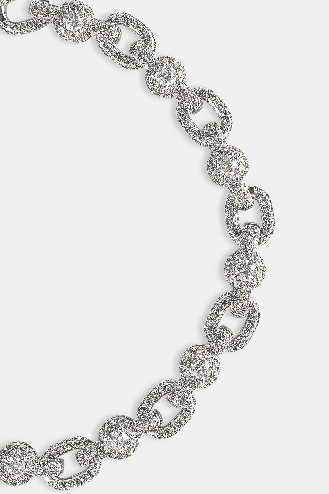 Iced Centre Connecting Link Bracelet - 6mm